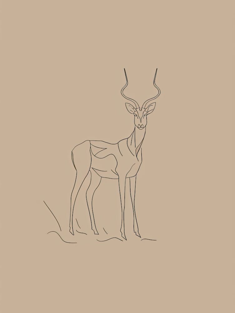 Antelope - Boho, Line Art 9