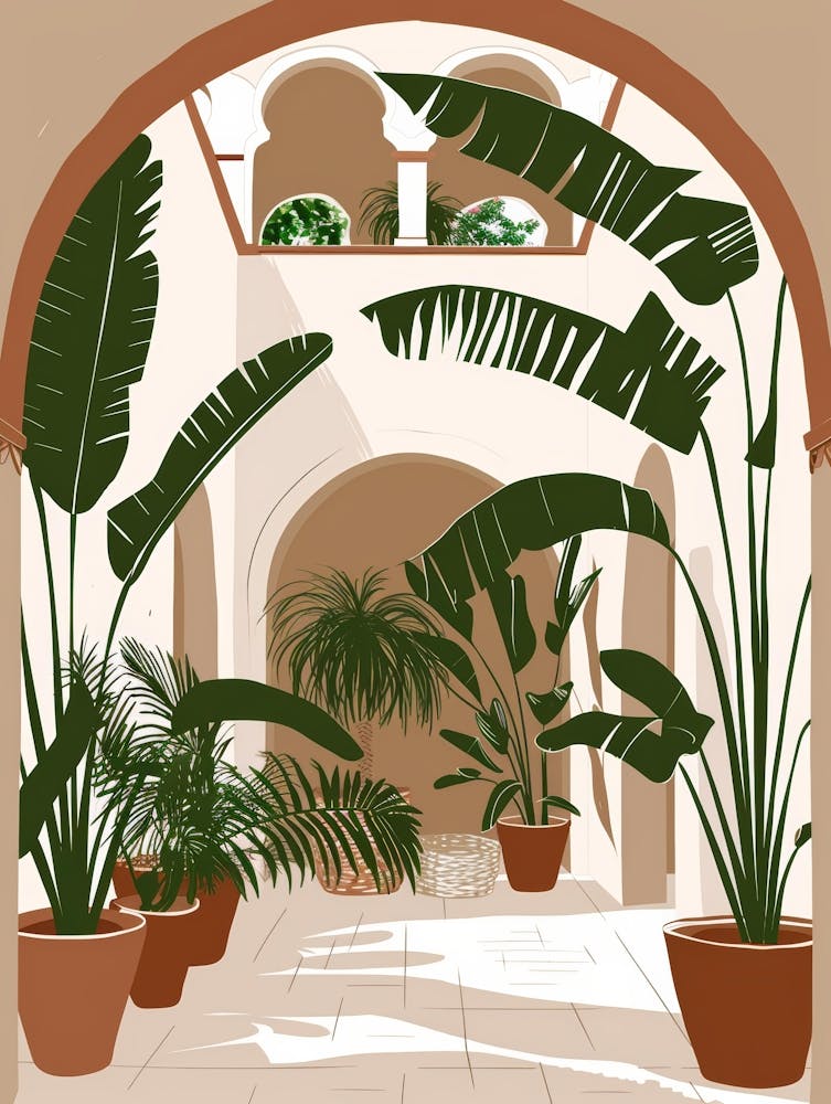 Courtyard With Plants