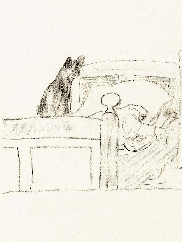 A Sick Man In His Bed (1906), Theo Van Hoytema