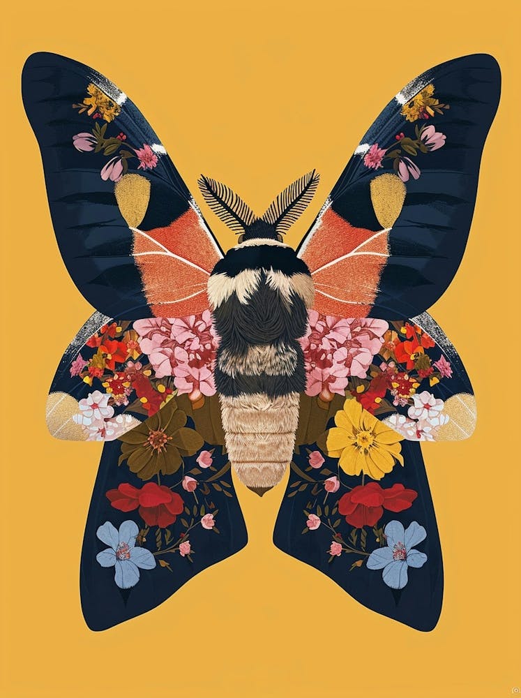 Colourful Insect Illustration Moth 50