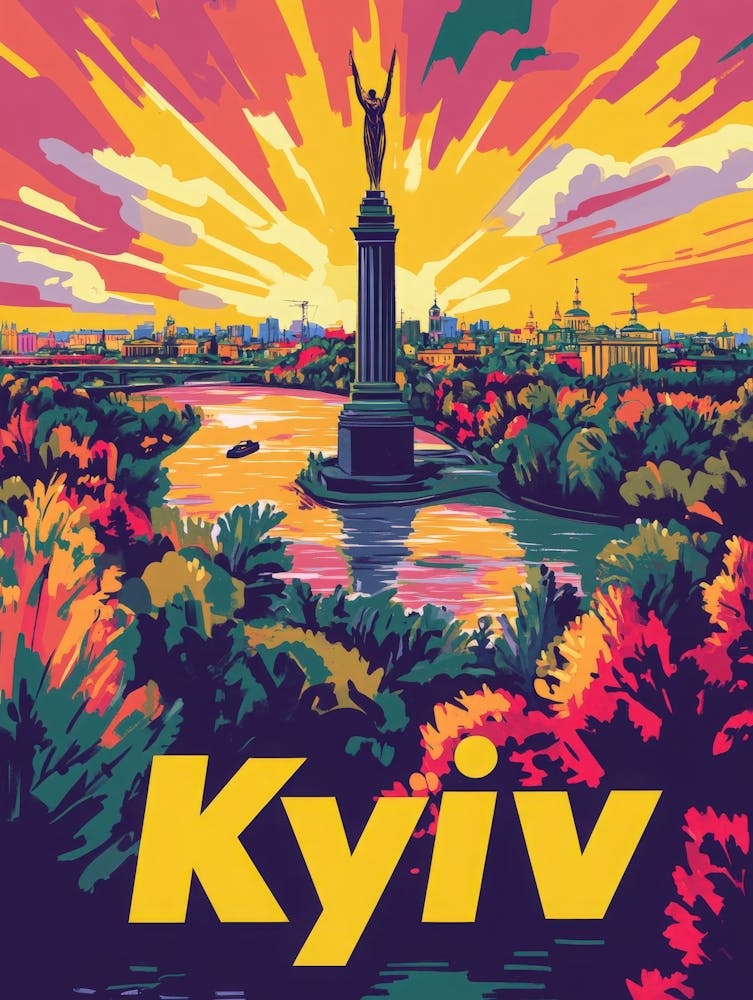 Aihrgdesign A 1970s Inspired Travel Poster For Kyiv 1