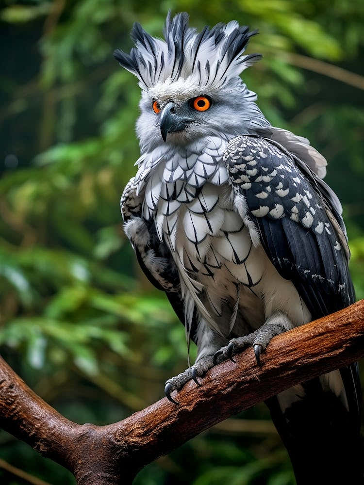 Perched Predation: Harpy Eagle Art