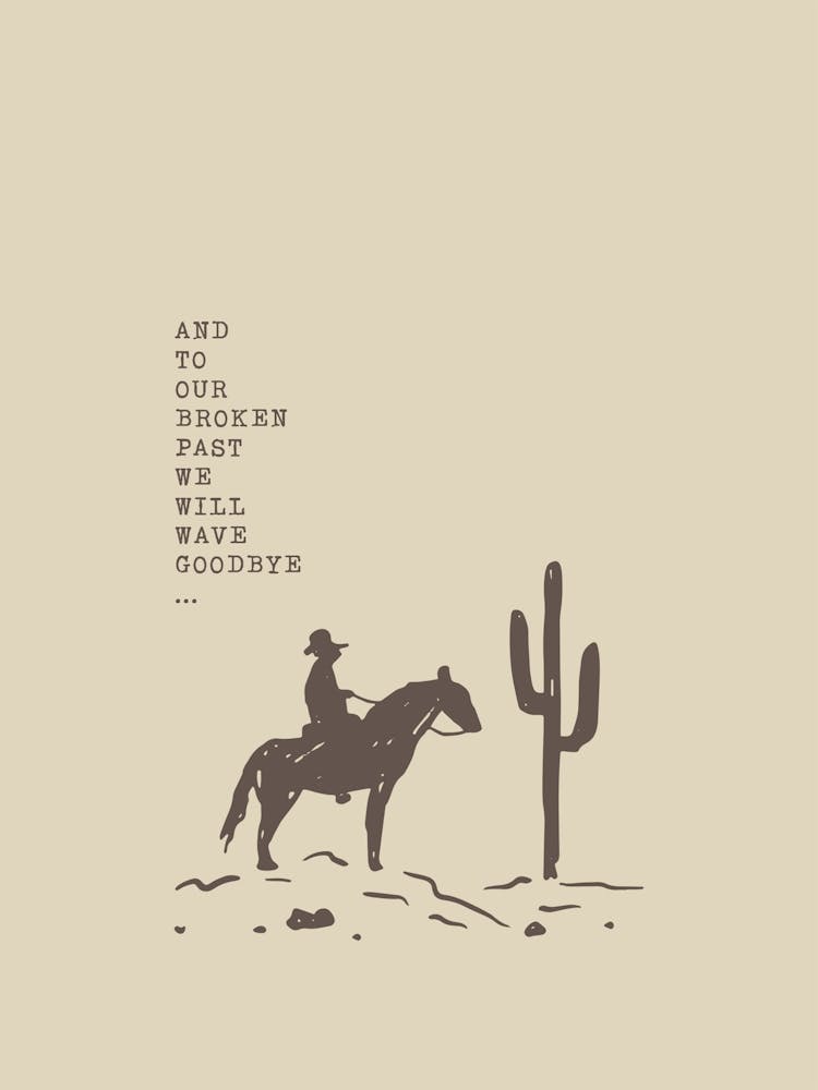 Rodeo Western Quote Printable Poster, Broken Past Saying, Cowboy Wall Art, Cowgirl Gift for Husband, Farmhouse Decor