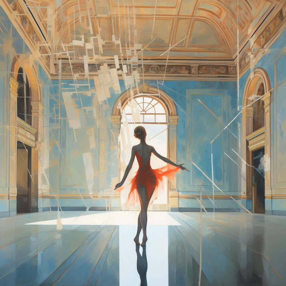 Ballerina Practicing A Pirouette 2