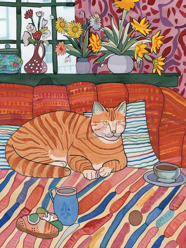 Tea Time With A American Shorthair 1