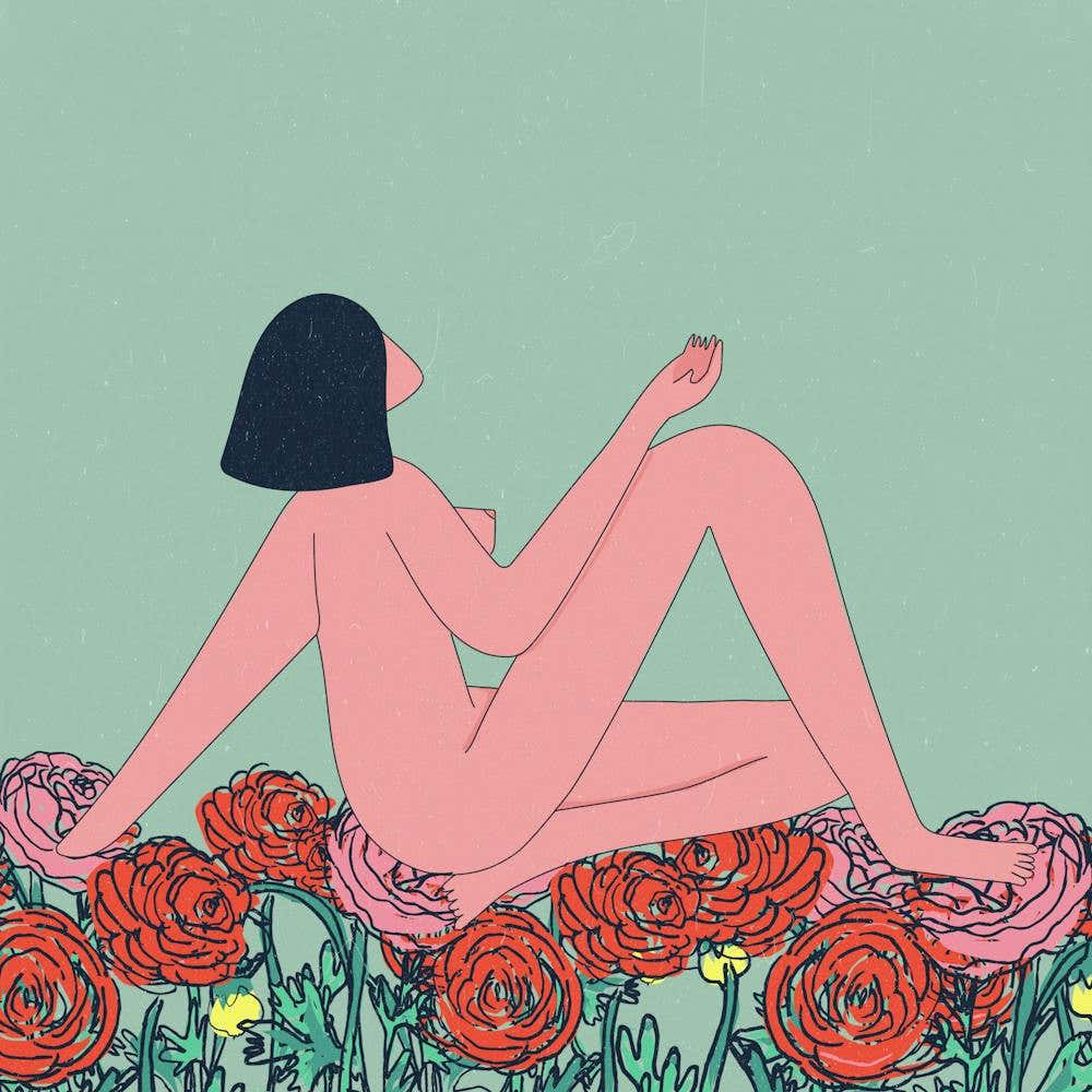 Floral Naked Lunch Square