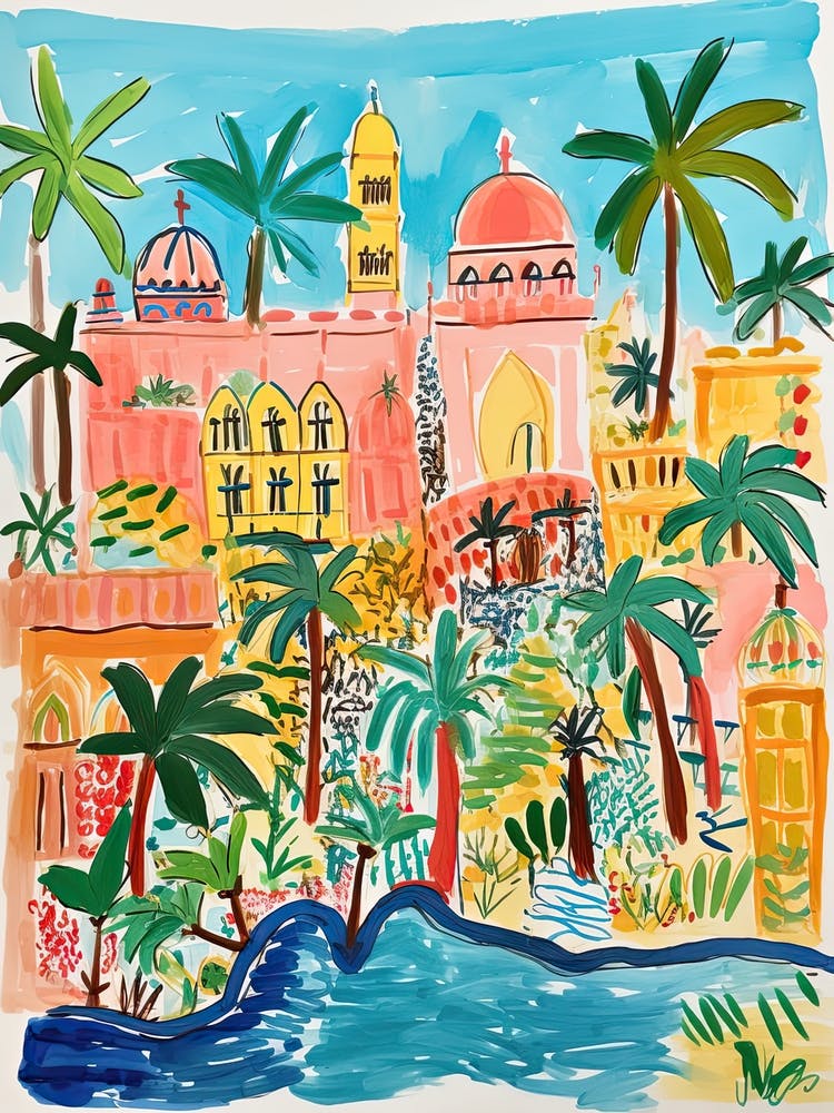 Delhi, Dreamy Storybook Illustration 1