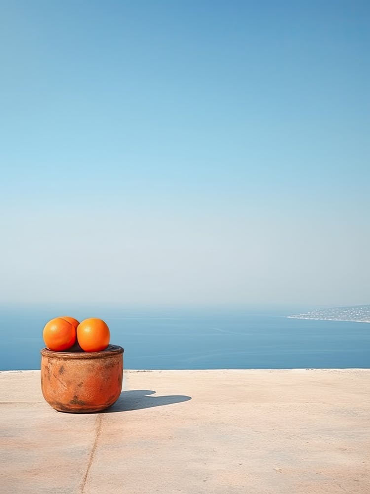 Rustic Oranges And The Sea Summer Photography