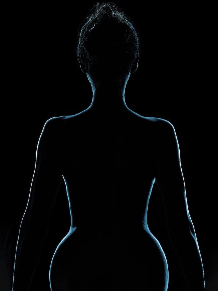 Silhouette Of Nude Female Body