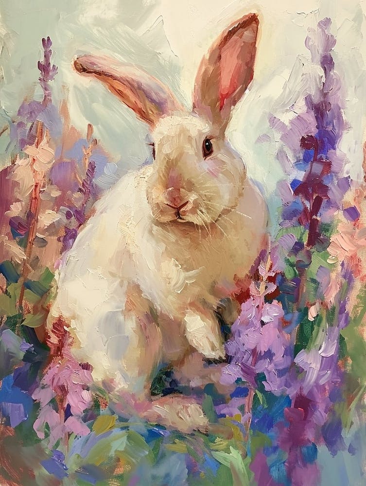 Florida White Rabbit Painting 3