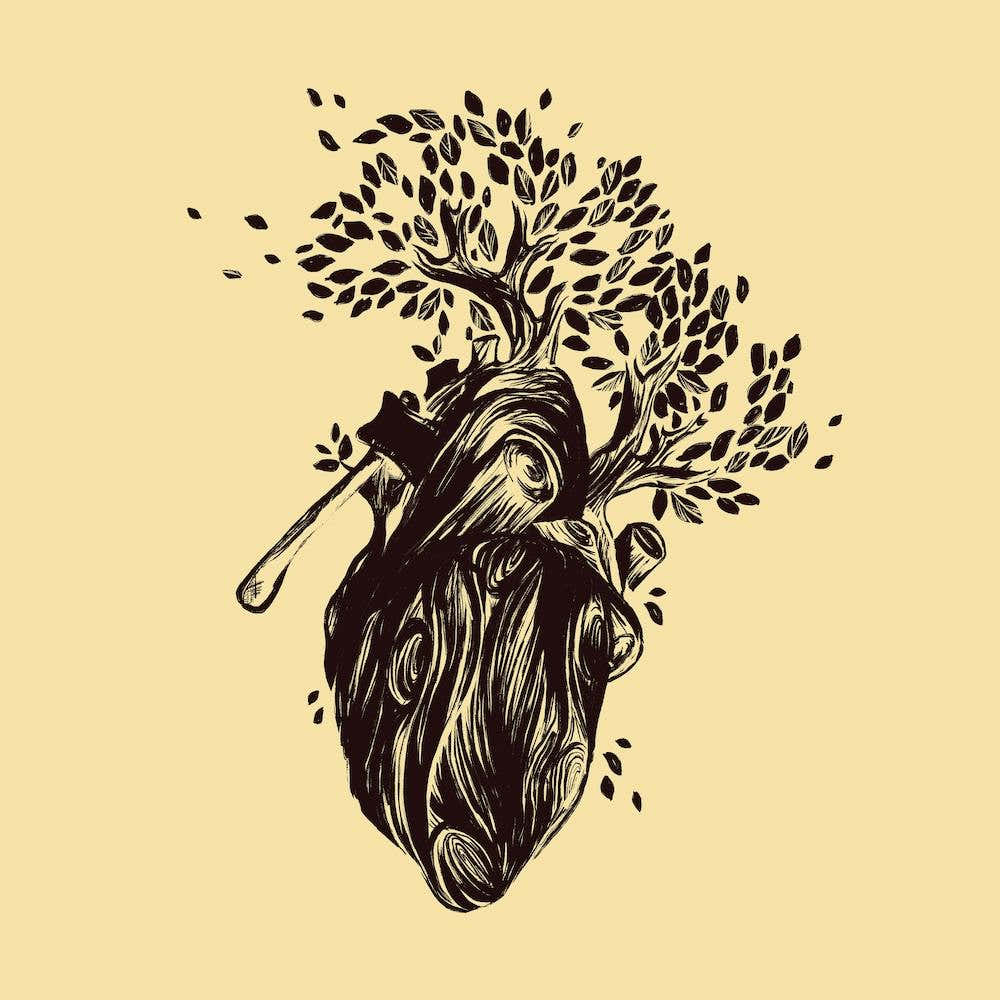 Blooming Heart Love Square