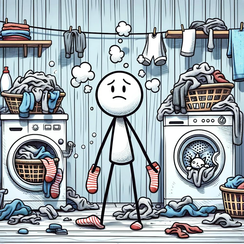 Man In A Laundry Room