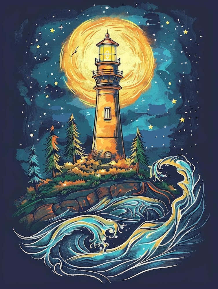 Lighthouse At Night 18