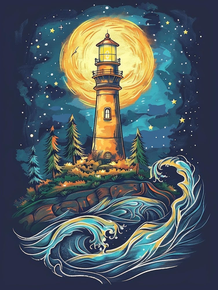 Lighthouse At Night 18
