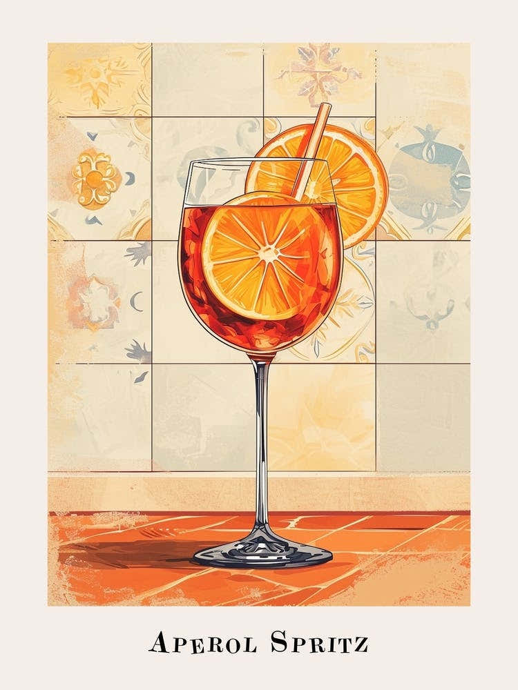 Aperol Spritz Tile Poster