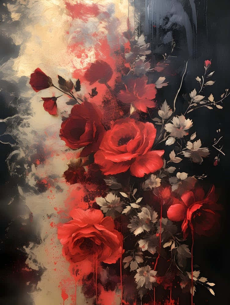 Vintage Dark Flowers 2