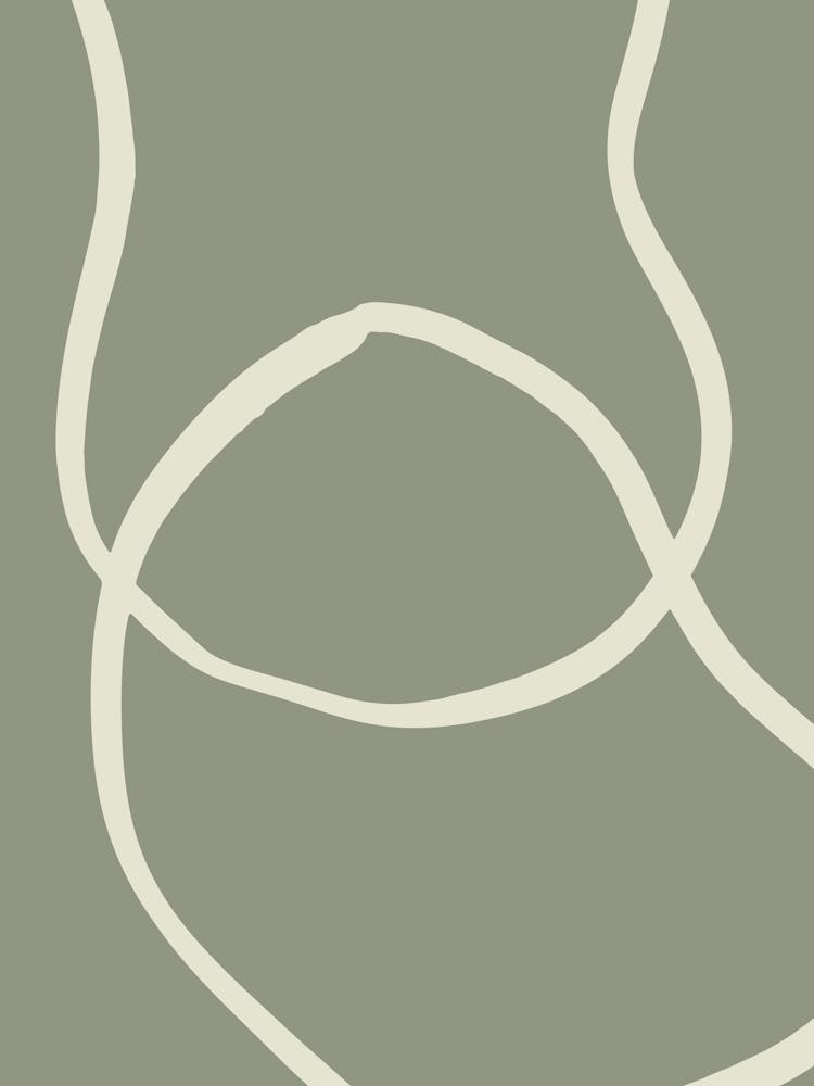 Green line abstract Art Poster_2455536