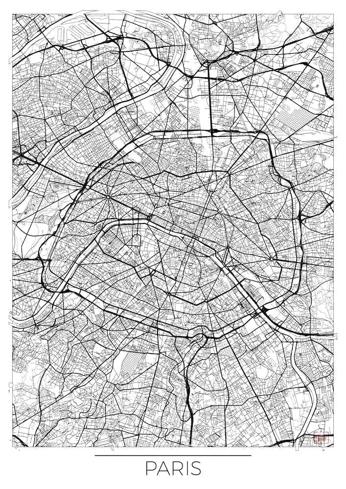 Paris Map Minimal