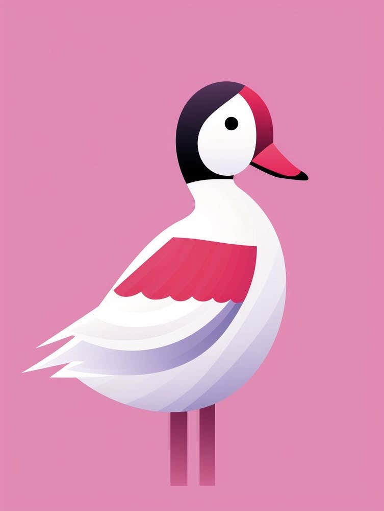 Minimalist Bufflehead 3 Illustration