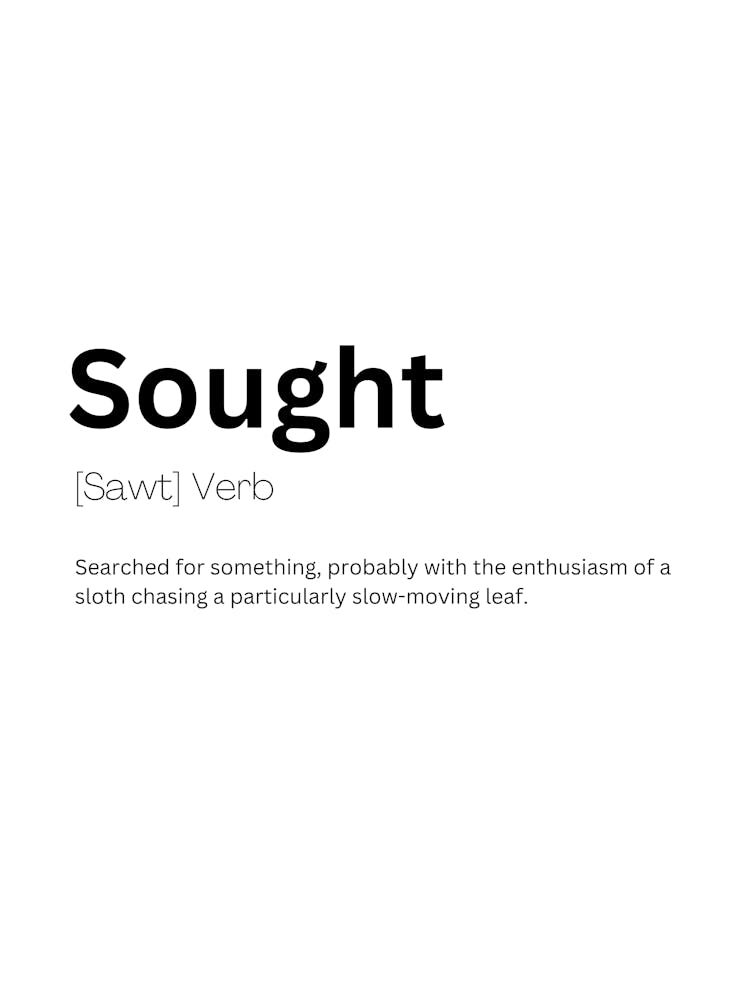 Sought Definition Meaning