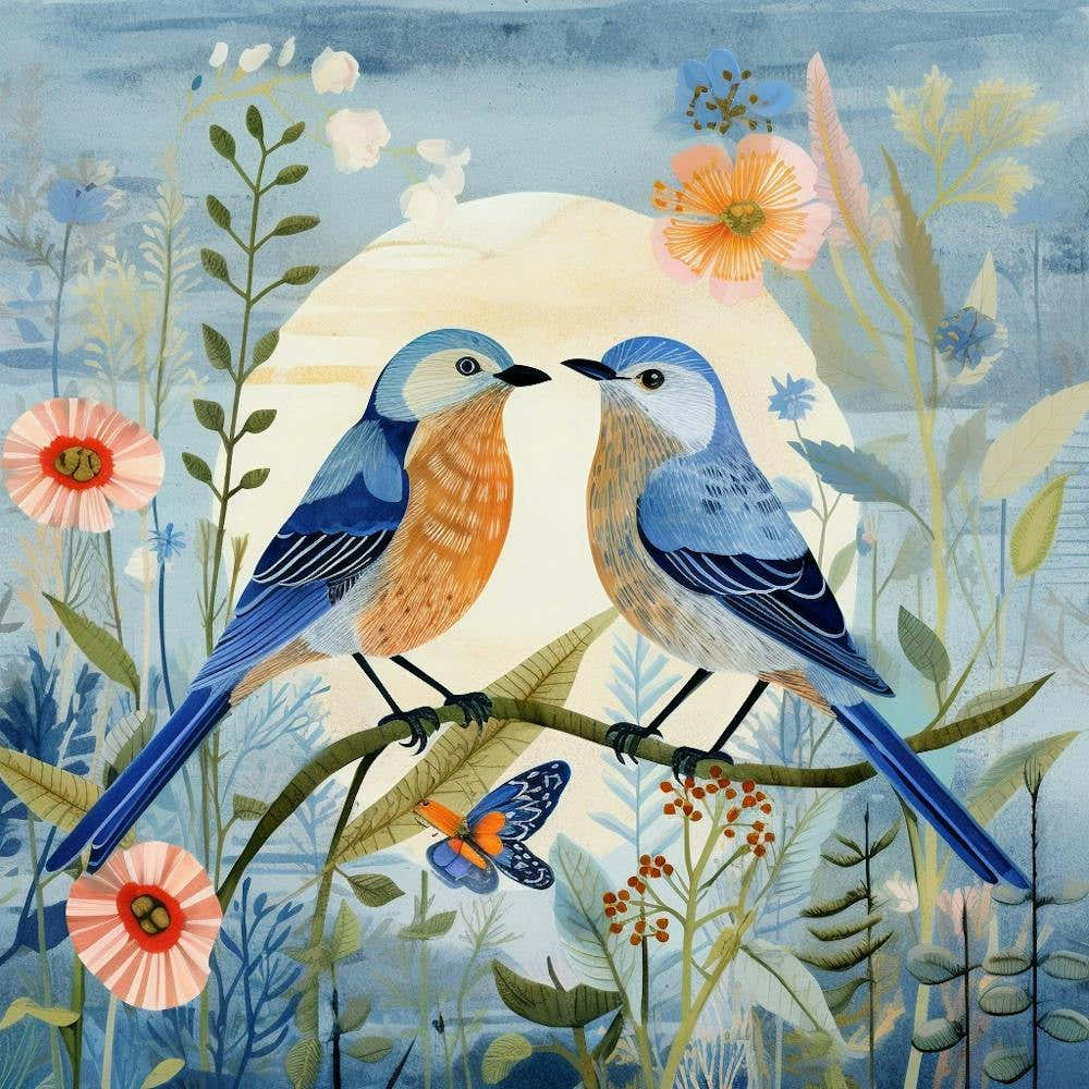 Bird In Nature Bluebird 1