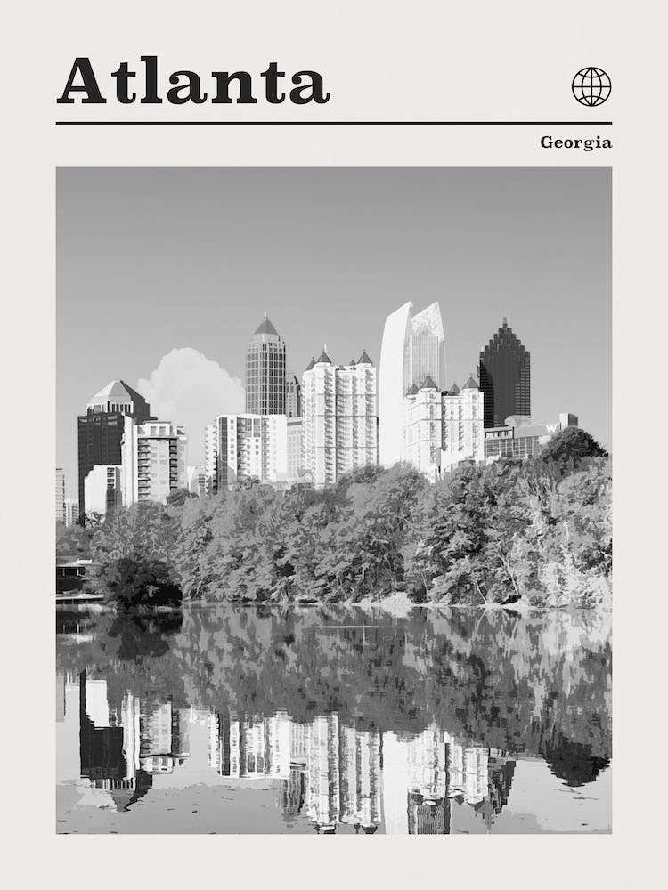 Atlanta Georgia Black And White