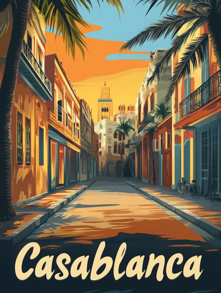 Aihrgdesign A Retro Travel Poster For Casablanca Featuring Th 56c966d8 A469 42d8 97ce 069d7aba3fa9 2