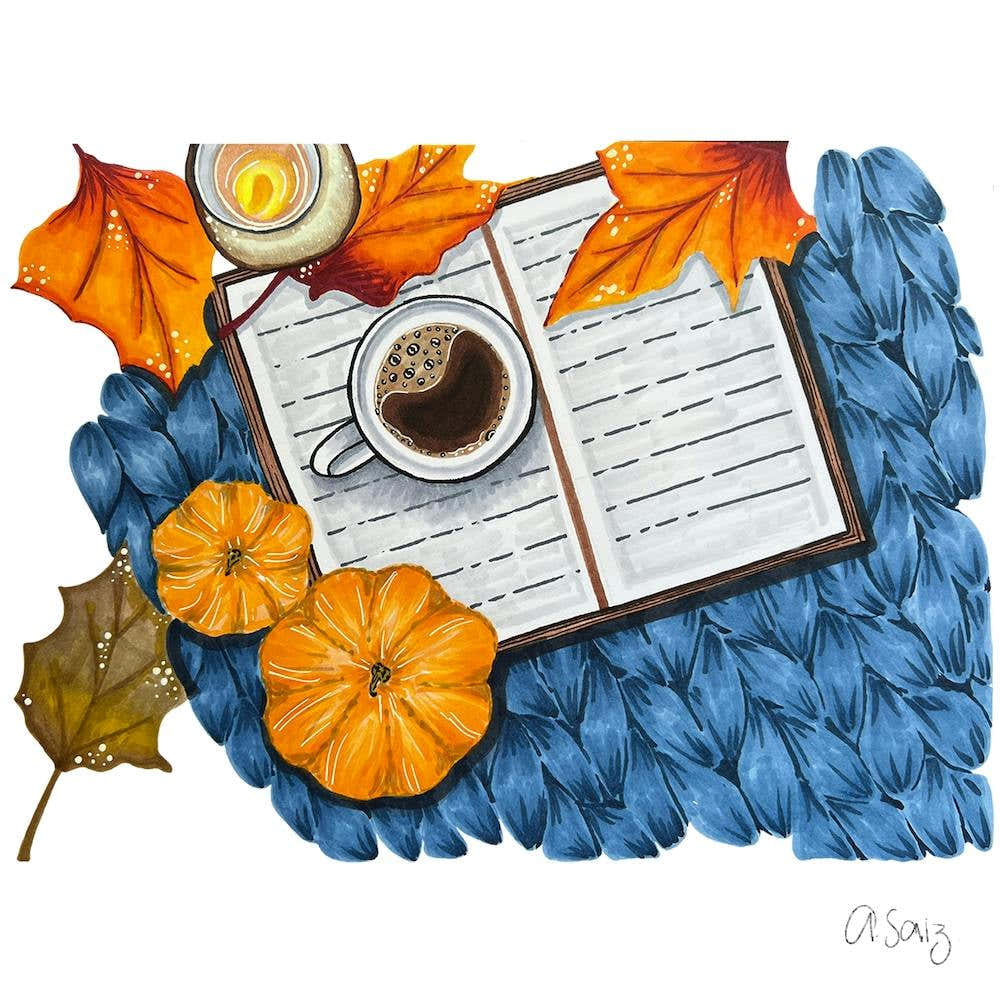 Blue Sweater Autumn. 1