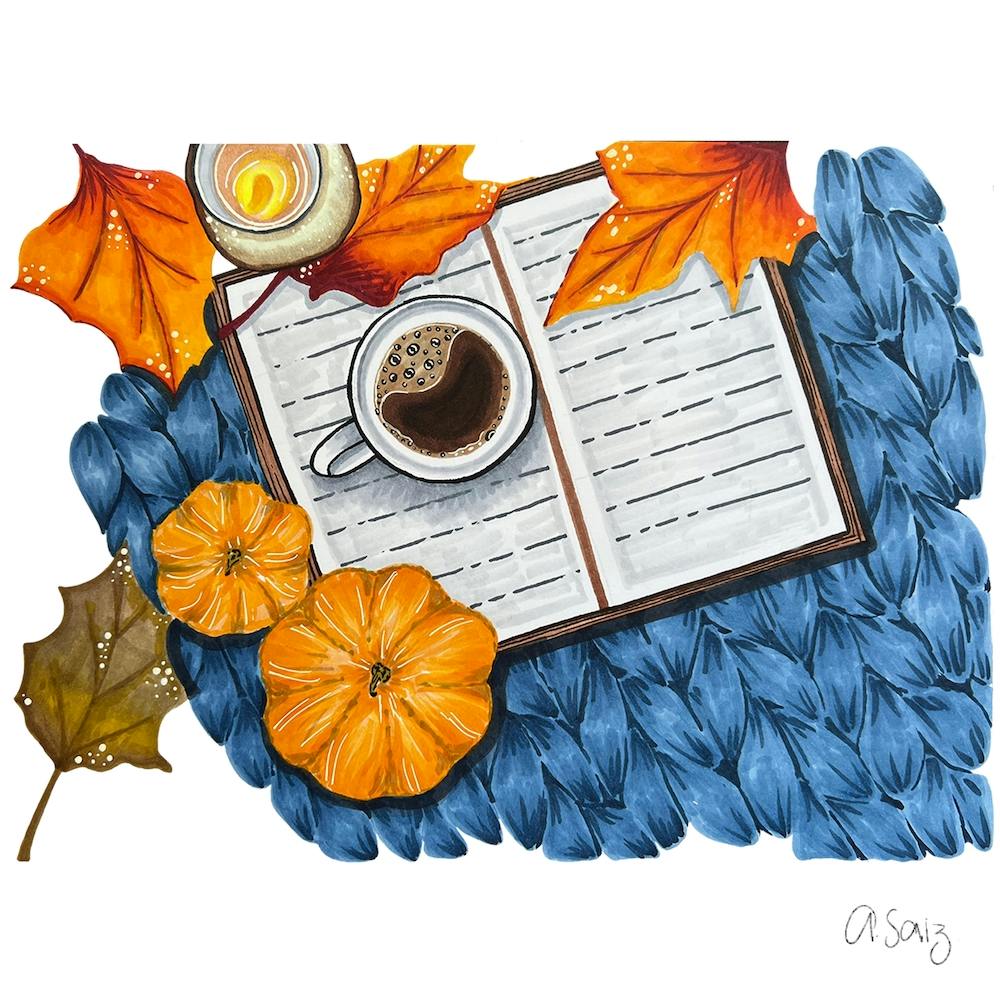 Blue Sweater Autumn. 1