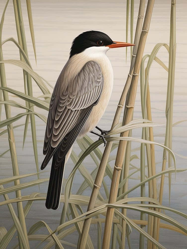 Dark And Moody Botanical Common Tern