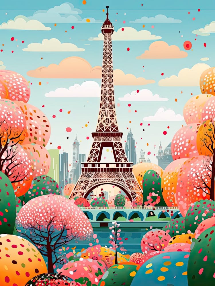 Paris, Illustration In The Style Of Pop Art 2