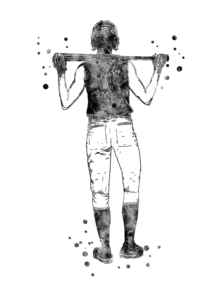 Girl Softball Player 2