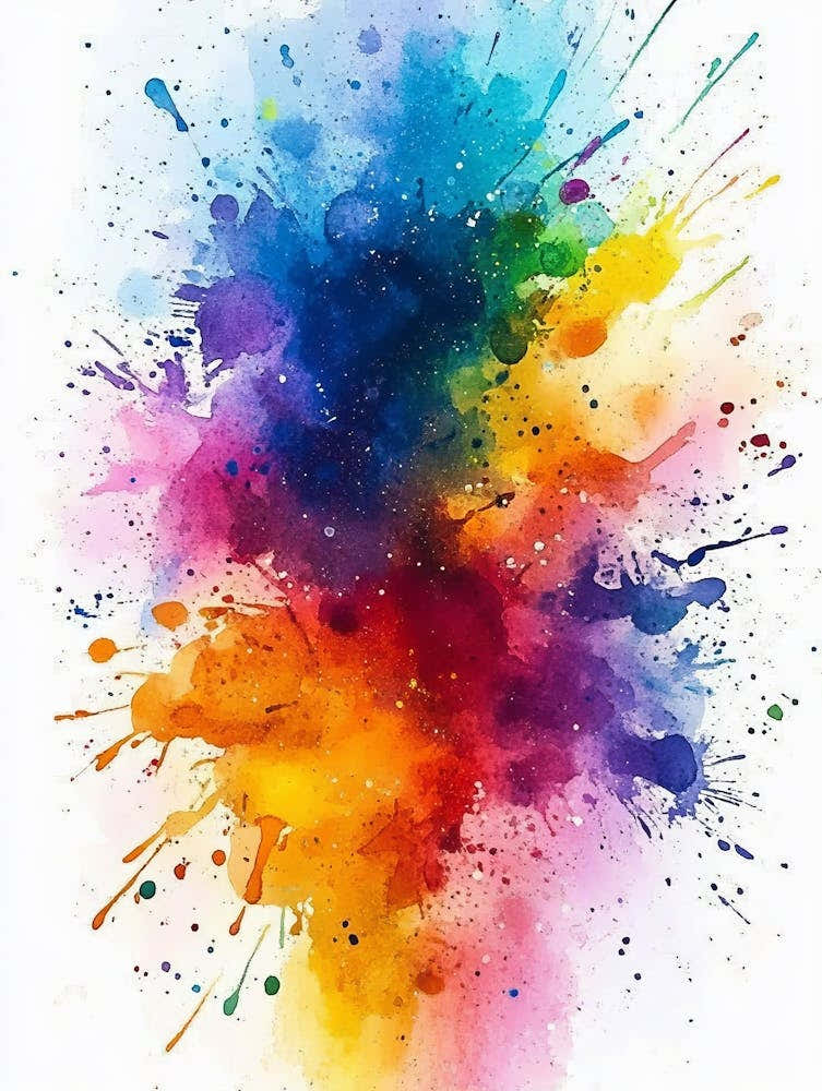 Colorful Splashes Of Paint