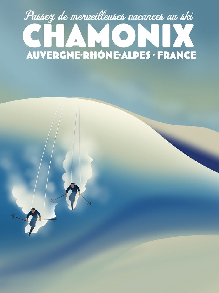 Chamonix retro style ski