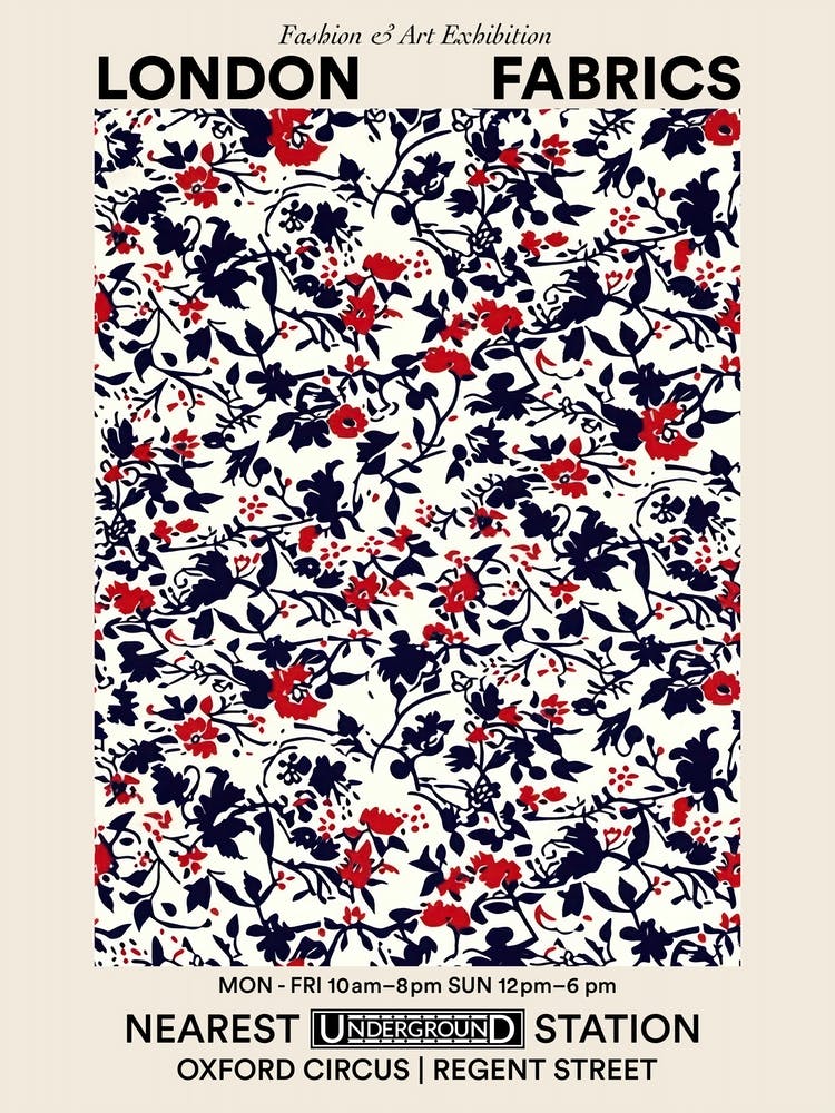 Poster Floral Oasis London Fabrics Floral Pattern 3