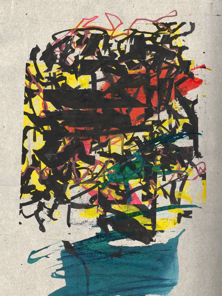 Yellow And Black Collage 3