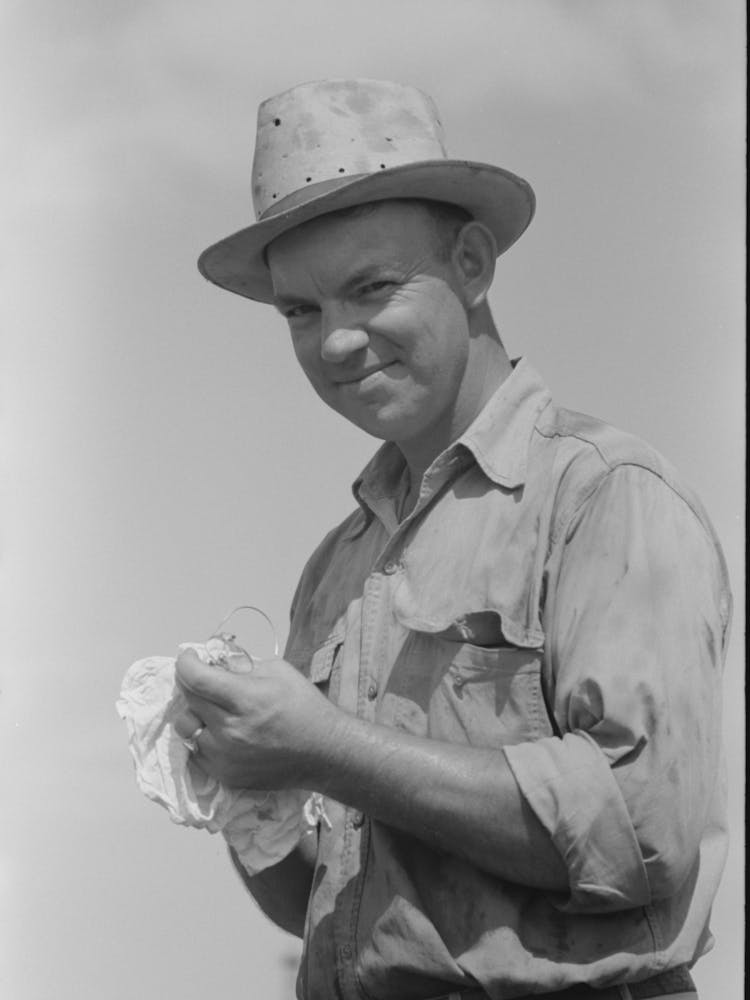 Roustabout In The Ditch Digging Gang, Seminole Oil Field, Oklahoma By Russell Lee