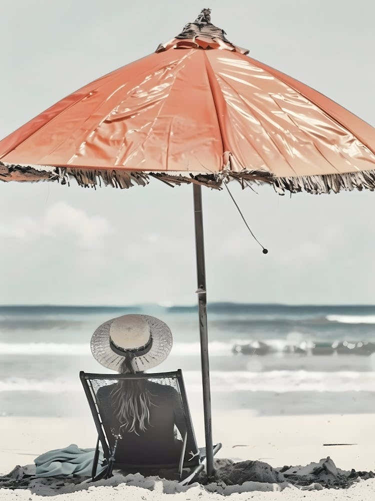 Beach Chair Under Umbrella