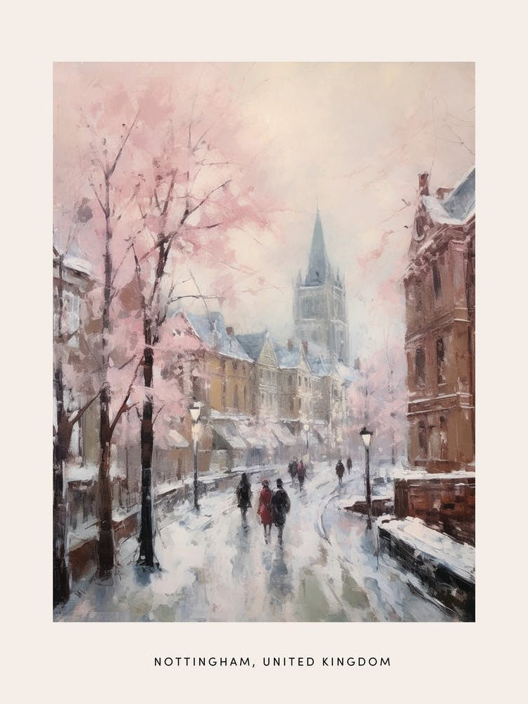 Dreamy Winter Painting Poster Nottingham United Kingdom 3