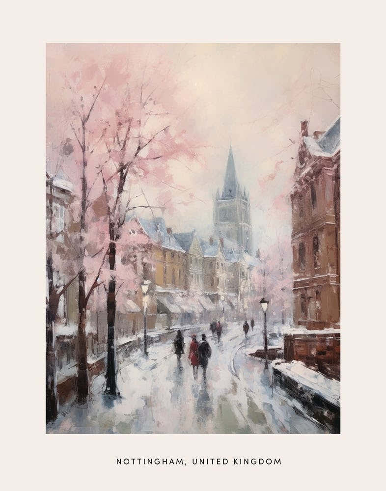 Dreamy Winter Painting Poster Nottingham United Kingdom 3