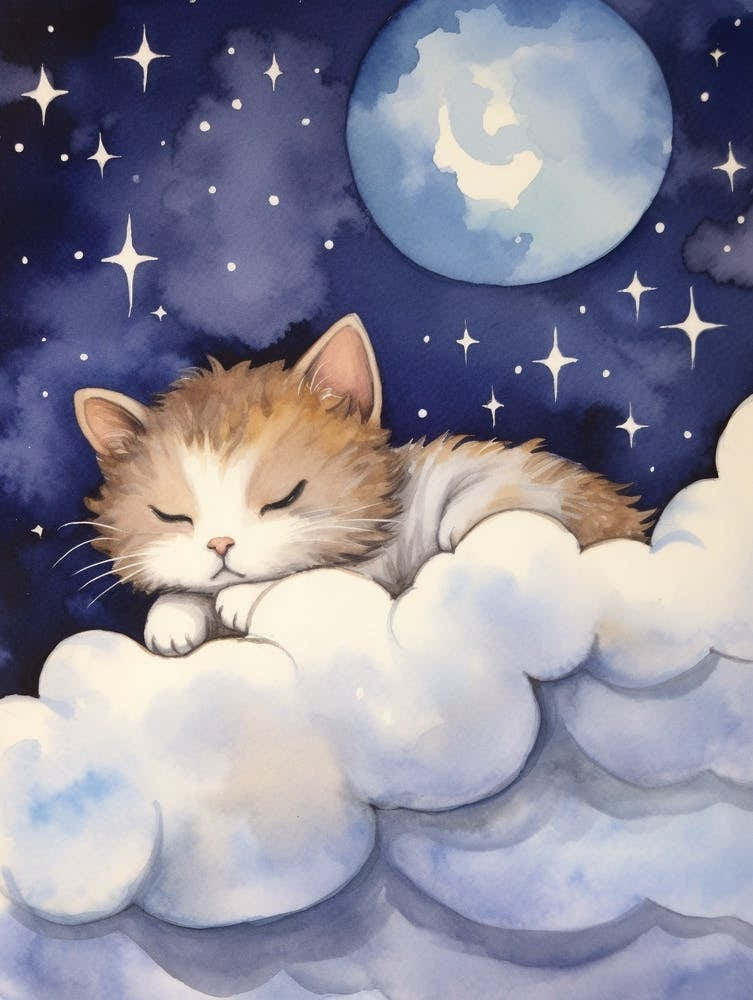 Baby Kitten 6 Sleeping In The Clouds