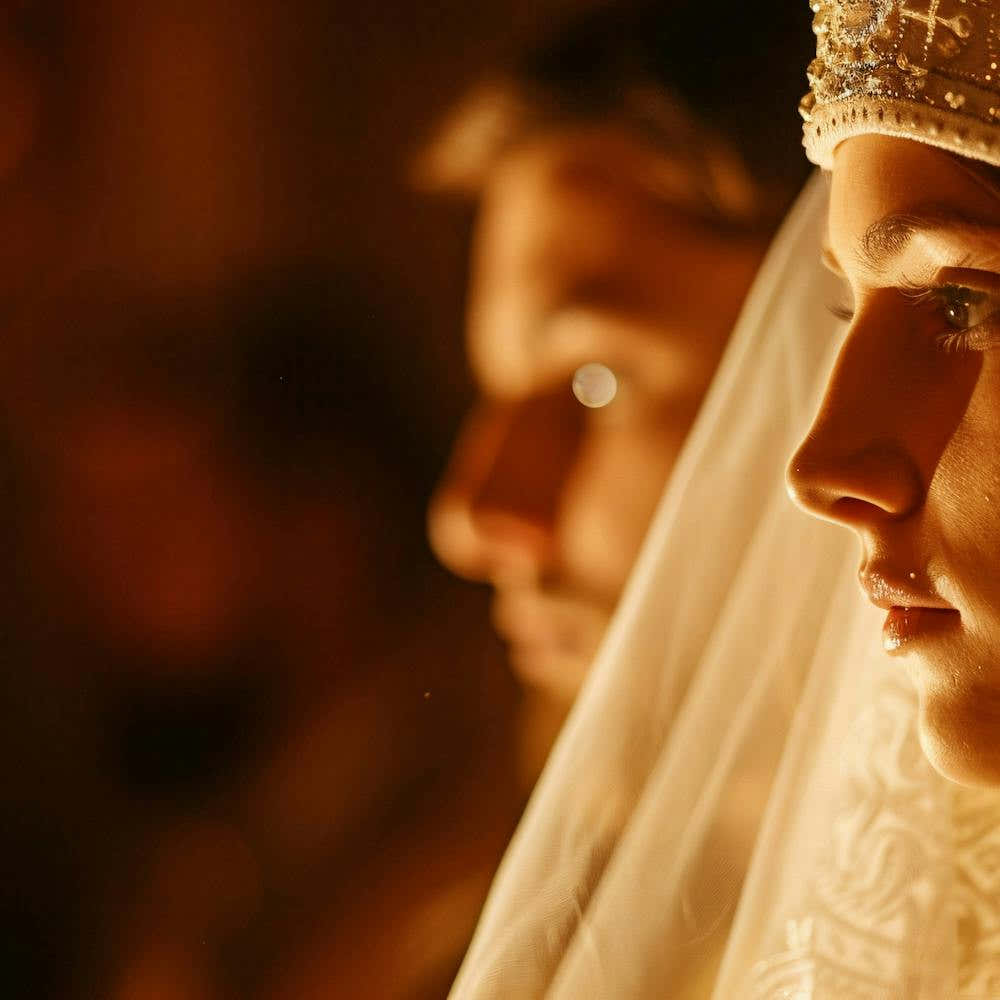 Bride And Groom In The Church