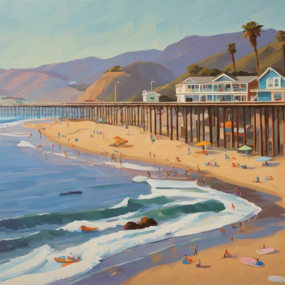 South Beach Miami Series. Style of David Hockney 1