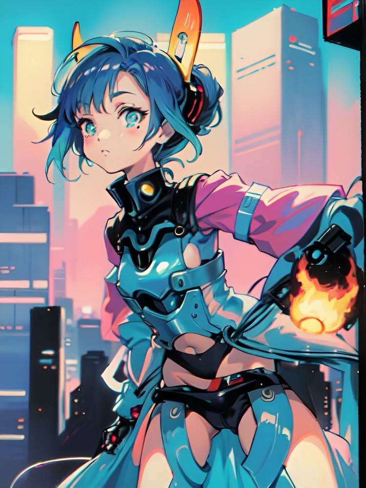 Anime Girl With Horns