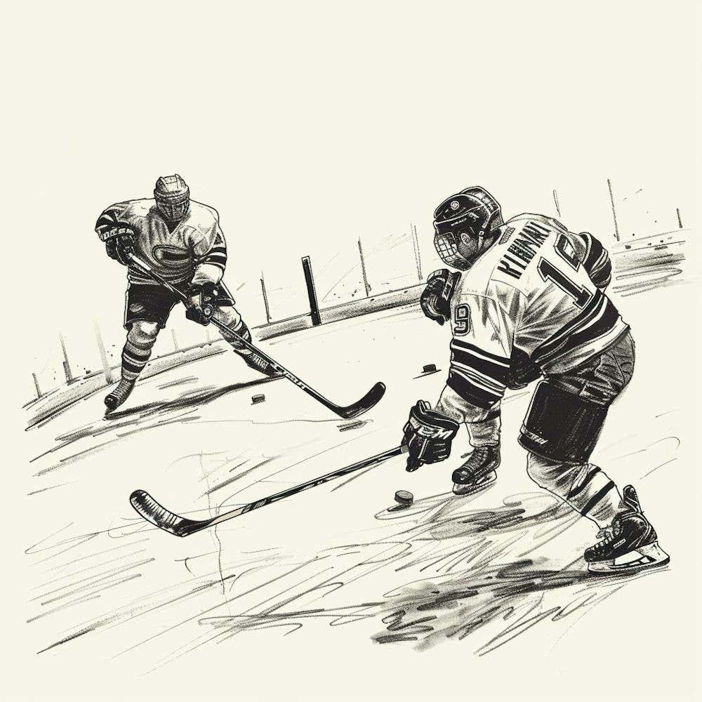 A Ice Hockey Match Hand Drawn Sketch Illustratio 1718700802 2