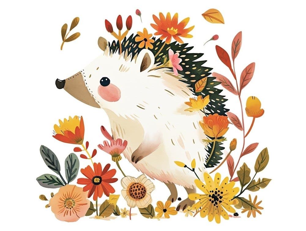 Little Floral Hedgehog 7