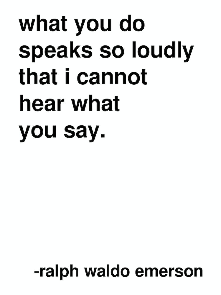 What You Do Emerson Quote In White