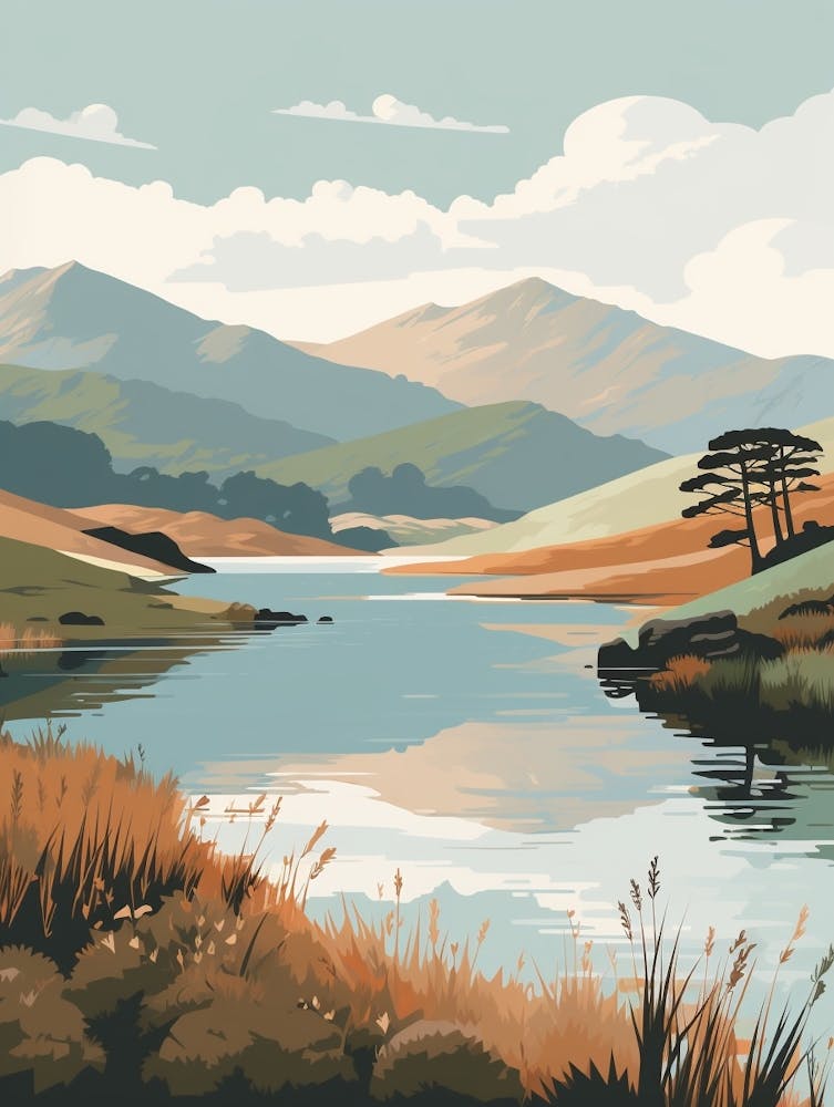 Lake District National Park England 3 Hiking Trail Landscape