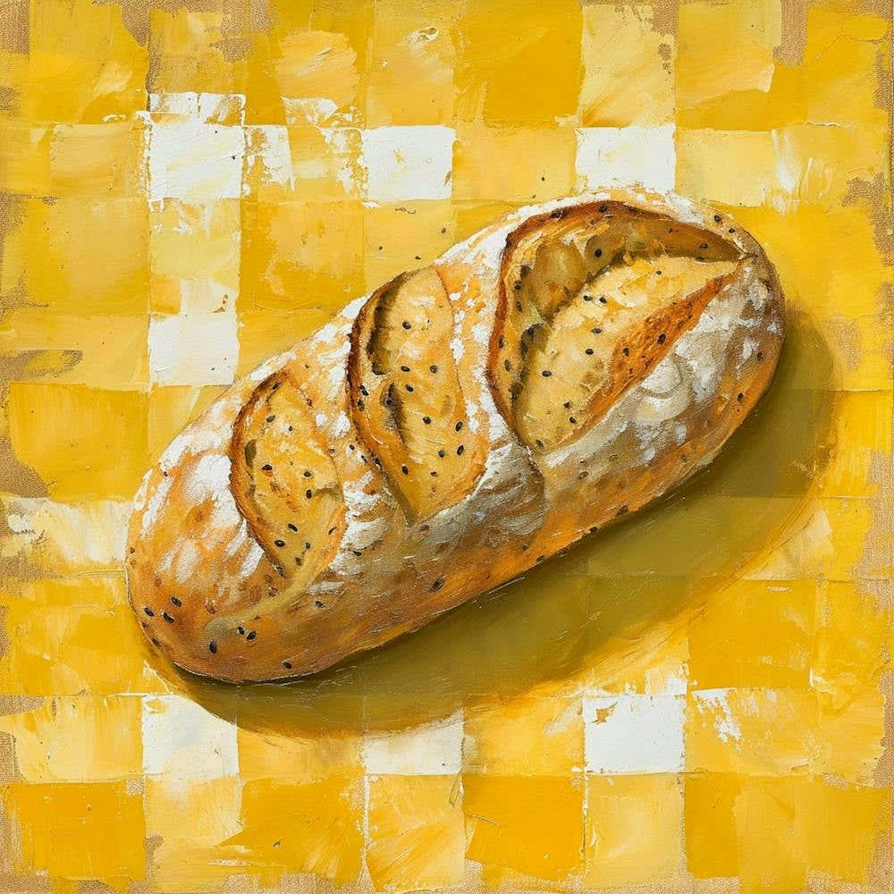 Rustic Bread Yellow Checkerboard 2