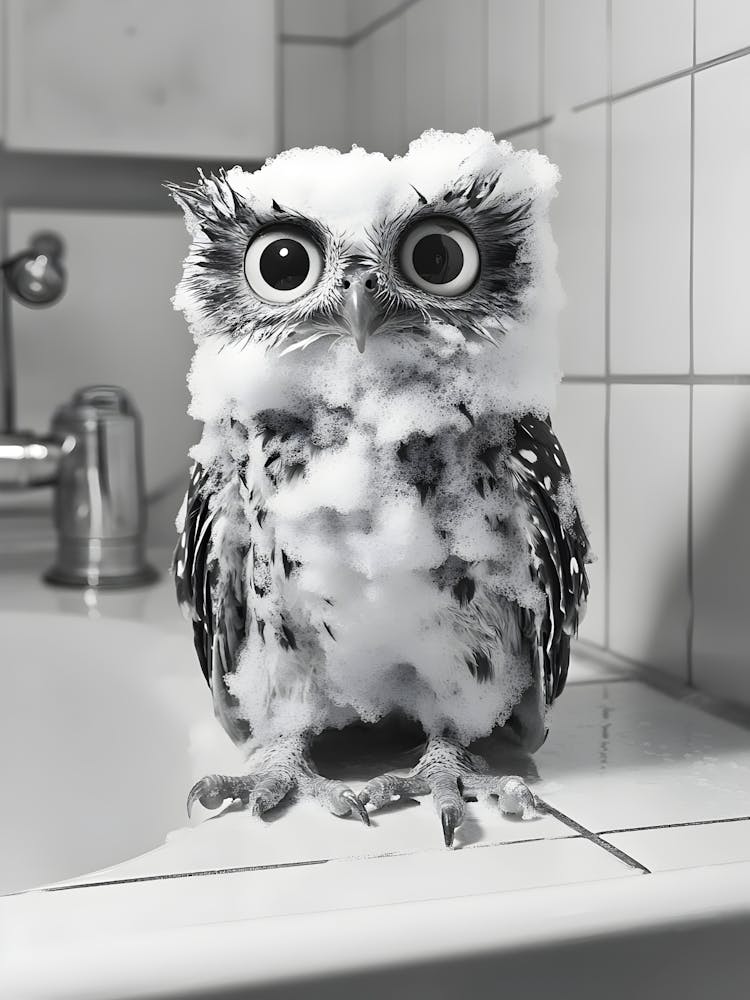 Owl In The Bathroom